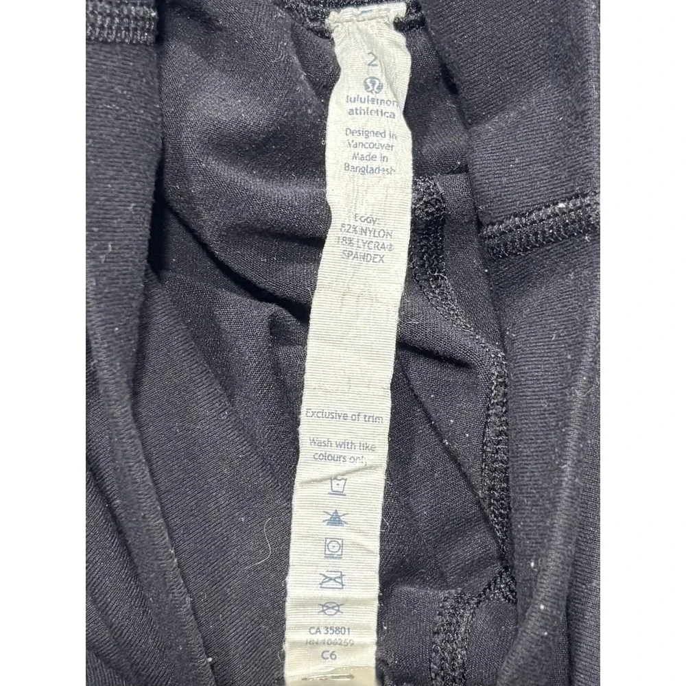 Lululemon Leggings Womens 2 Black High Rise 22